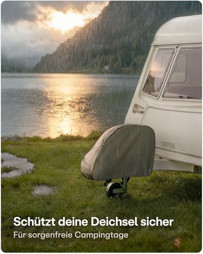 Praknu Deichselabdeckung Wohnwagen PVC – Extra dick – Anhängerkupplung Abdeckung – Wasserdicht & UV-Beständig Schutzhülle –Deichselhaube Anhänger Zubehör – Abdeckung für Anhängerdeichsel & Humbaur