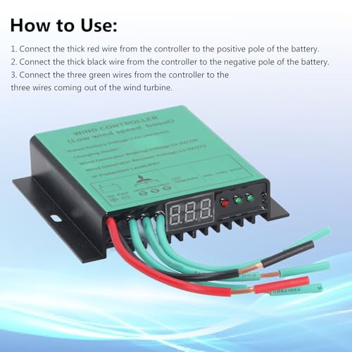 MPPT Windturbinen-Laderegler 100 W-600 W 12 V 24 V Auto Match Windgenerator-Controller Niederspannungs-Boost-Controller