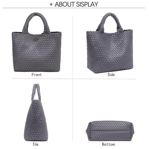 Image of JINMANXUE Fashion Woven Bag Shopper Bag Travel Handbags and Purses Women Tote Bag Large Capacity Shoulder Bags