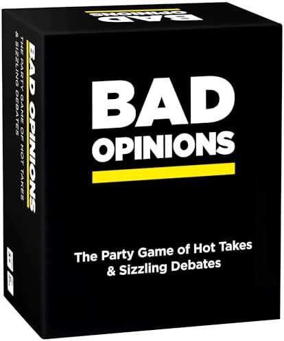 BAD OPINIONS Party Game - The Hilarious Adult Card Game of Hot Takes & Sizzling Debates for White Elephant Parties, Stocking Stuffers and Board Games Night with Your Friends