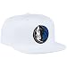 NBA Dallas Mavericks Men's ZNE Flat Brim Snapback Cap, One Size, White