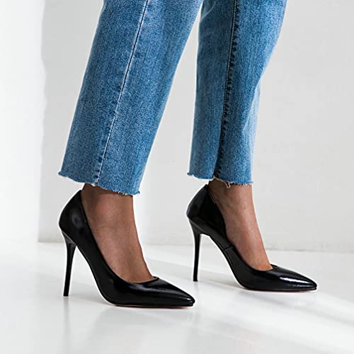 KOKOMOMO Womens Pointed Toe High Heel Stiletto Slip On Pumps3