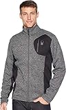 Spyder Men's Bandit Full Zip Stryke Jacket, Black/Black/Polar, Small