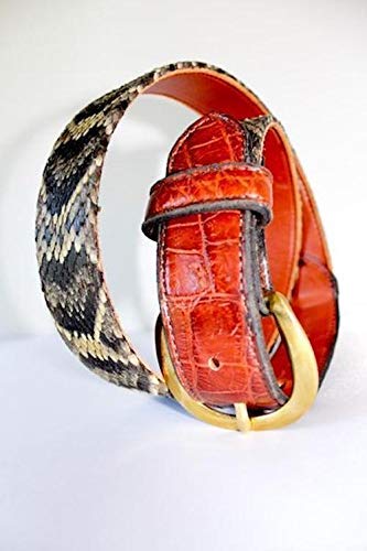 ALLIGATOR DIAMONDBACK RATTLESNAKE BELT 