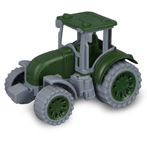 Image of Asian Portable Plastic Pull Back Swaraj Tractor Toy for Kids Pack of 1 (Multicolor)