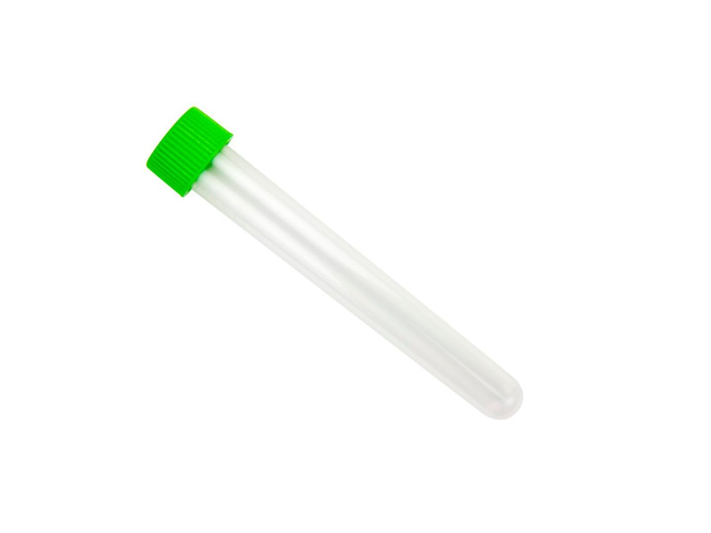 Caplugs Evergreen 214-2099-G50 TTTC Series General Purpose Test Tubes with Screw Caps, 16mm (D) x 150mm (H), 21 mL, Polystyrene, Laboratory Testing, Transparent, Natural (Pack of 250)