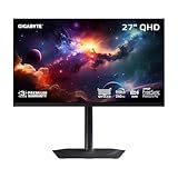 GIGABYTE - MO27Q2-27 QD-OLED Gaming Monitor - QHD 2560x1440-240Hz - 0.03ms GTG - AMD FreeSync Premium Pro - Type C KVM - HDMI, DP - Height Adjustable - Black