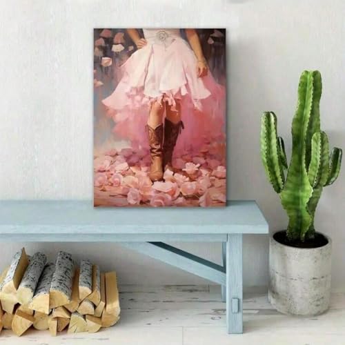 Peinture Esthétique Cowgirl lianyibo Tableau Toile Imperméable Encadré