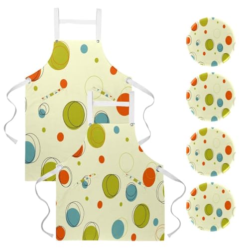 Tablier de cuisine pour pâtisserie et nettoyage de la maison avec motif géométrique