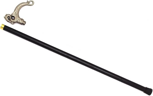 Miniatura 3 de Snake Eye Tactical Mango de peltre para bastón de caminar de 34.5 pulgadas con pequeño almacenamiento sin hoja