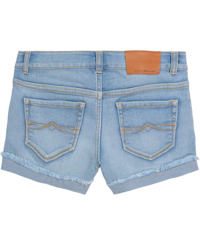 Image of Lucky Brand Girls' Cuffed Jean Shorts, Stretch Denim with 5 Pockets, Mid to High Rise Waist
