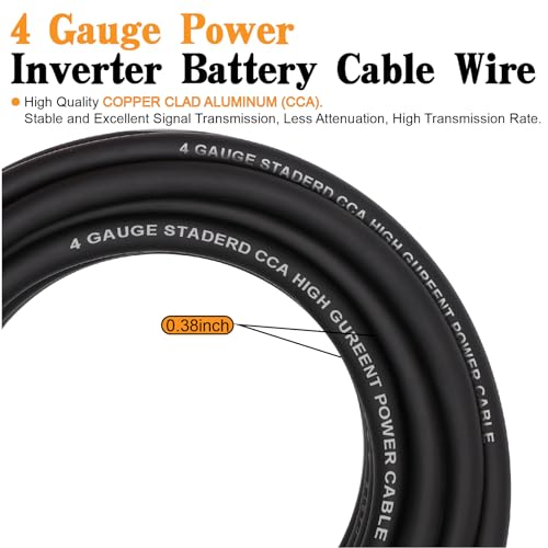 4 Gauge Battery Cable Kit 100 Amp Fuse Holder and 50 Foot Wire - Image 3