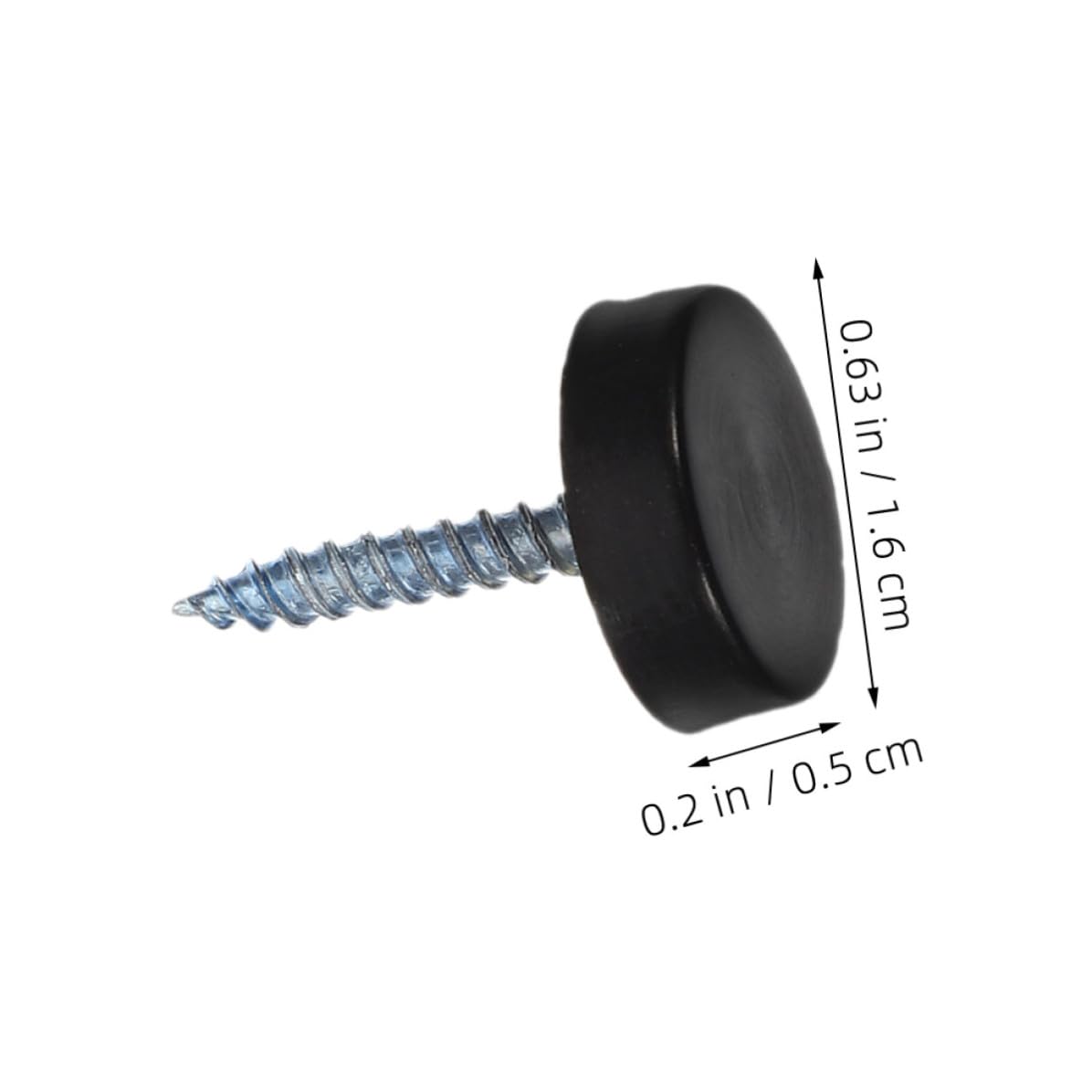 Levemolo 12 Pcs Mm Stainless Steel Screw Covers Cap Black Decorative Nail Head Covers for Makeup Mirror and Bathroom Mirror with Strong Fastening and Easy Installation