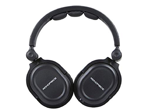 image for Monoprice Premium Hi-Fi DJ Style Over-The-Ear Pro Headphones with A Si