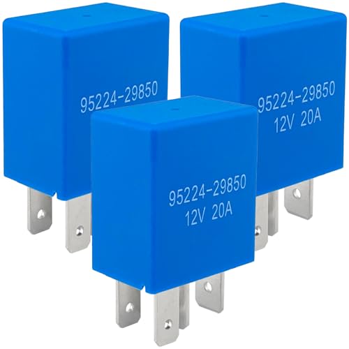 ​95224-29850 Automotive Relay 12V 20A 4-Pin Compatible with Kia Rio, Sorento, Hyundai Accent, Elantra - Fix AC Blower Fan Failure - 3 Pack