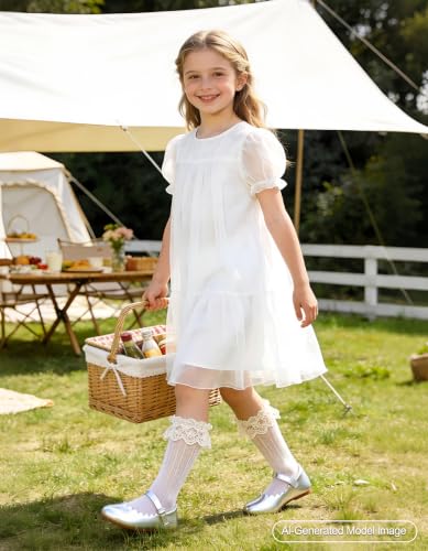 Image of PHIRAMIN Toddler Flower Girl Glitter Dress Shoes Little Girl Ballet Flats Bow Wedding Party