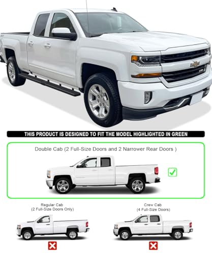 Estribos iBoard Negro 5in para Jeep Silverado 2007-2019 miniatura 2