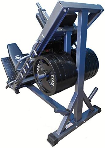 TDS 4-Way Hip Sled to use as Leg Press, HACK Squat, Calf Raise to give a Full Lower Body Workout Unit has DLX. Pads, Wide Adj. Deck Plates, 8 Wheels for Flawless Movement