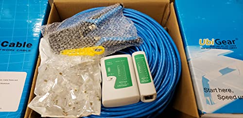 UbiGear CAT6 500 FT UTP Network Cable + Network/Phone Tester + RJ11/RJ12/RJ22/RJ45 Crimp Crimper +100 RJ45 CAT6 Connector Plug Network Tool Kits (CAT6Kits500FT)