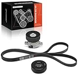 A-Premium Engine Serpentine Belt Drive Kit with Tensioner & Idler Pulley Compatible with Saturn SC2 SL2 SW2 Base - 1994-1997 - DOHC L4 1.9L