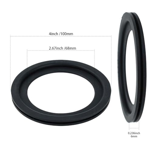 Image of 4Pcs RV Toilet Seal Replacement 385311658 Compatible with Dometic 300 310 320 RV Toilet Water Flush Ball Sealing Gasket Rubber