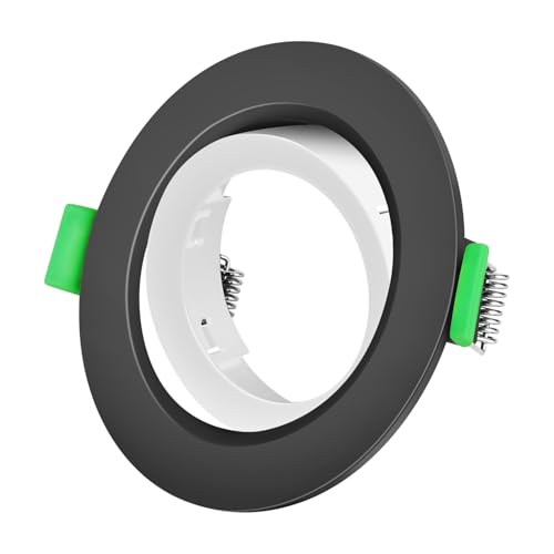 Cadre de montage spot LED GU10 orientable noir et blanc pour plafond moderne