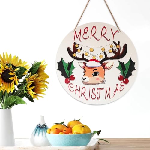 Señal creativo de la puerta de madera para Navidad 7