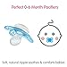 MAM Perfect Night Baby Pacifier, Patented Nipple, Glows in The Dark, 2 Pack, 0-6 Months, Girl, Designs May Vary