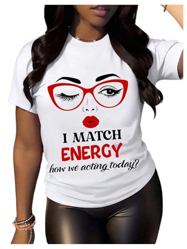 Image of BEAUDRM Women's Graphic Tees Y2K Crop Top Slogan Print Crew Neck T-Shirt 2000s Shirt Summer Tops