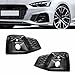 Front Bumper Fog Light Cover Grill Grilles Insert Compatible with Audi A5 Sports Bumper Bumper 2020-2024, Replaces Left Right Grille Covers(Black (left and right))