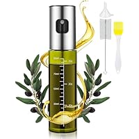 MRUN BONE Ölsprüher für Speiseöl, grünes UV-Schutz Sprühflasche Öl, Glas Öl Zerstäuber Küche Ölsprühflasche Heißluftfritteuse, Oil Sprayer mit Skala & Trichter, Ölspray für Öl & Essig 100% BPA frei