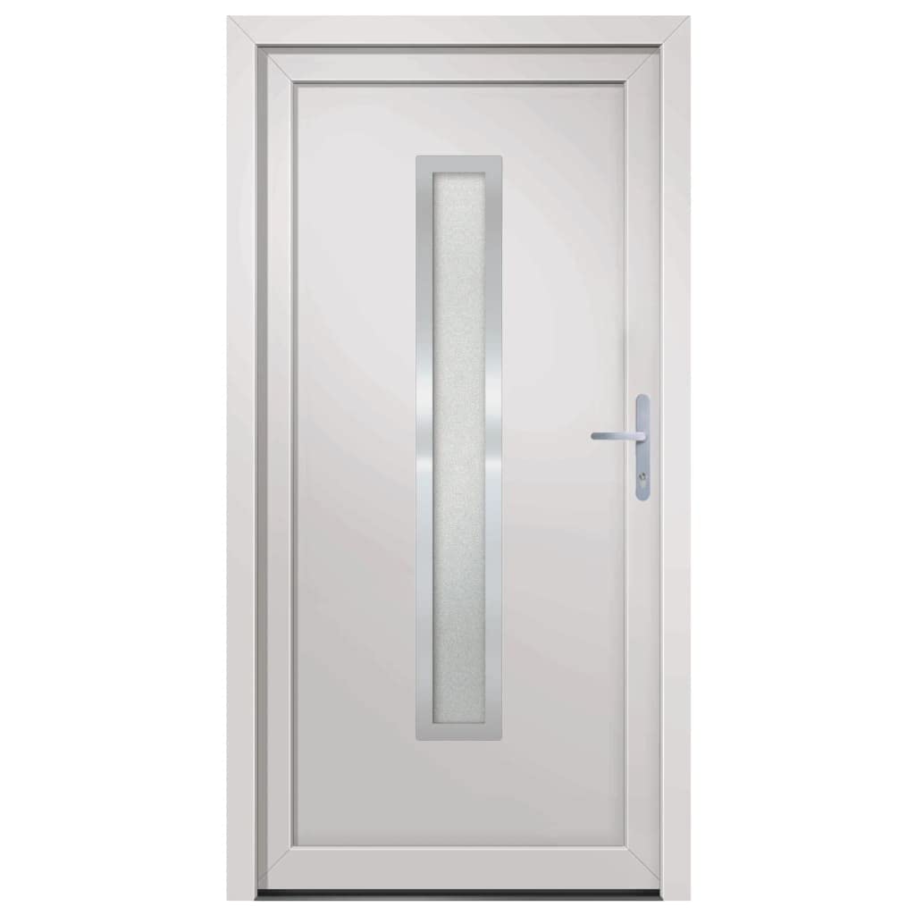 Porte d entrée blanc 98x190 cm PVC