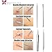 Beaute Galleria 4 Pieces Blackhead Remover Pimple Extractor Popper Bend Curved Tweezers for Acne Comedone Blemish Whitehead Zit Removal Tool Kit with Instructions