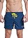Neleus Men's Beach Shorts Swimming Trunk with Pockets,802# Navy Blue,US XL,Tag 3XL