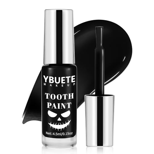 YBUETE Professional Halloween Black Tooth Paint Temporary Black Tooth PaintDecayed Rotten Cruddy Missing Teeth Makeup Perfect for Cosplay Halloween Makeup Theater Costume Party