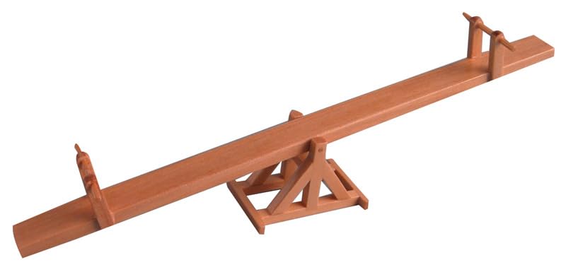 See Saw, Wooden, Dolls House Miniature Garden, Play 1/12 Scale