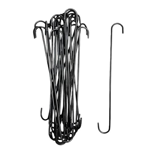 28 Pack 12 Inch Metal Heavy Duty S Hooks for Powder Coating & Paint, 0.18