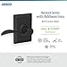 Schlage F10 ACC 622 ADD Accent Door Lever with Addison Trim, Hall & Closet Passage Lock, Matte Black