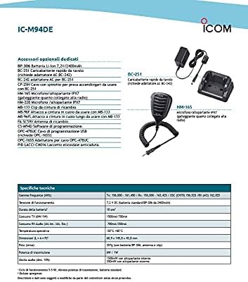 ICOM IC-M94DE display showing a 'DISTRESS' message with a countdown for retransmission.