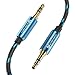Produktbild Ultra HDTV Premium AUX Kabel - Klinkenkabel mit 3,5 mm auf 3,5 mm Klinkenstecker, Stereo Audiokabel mit Knickschutz Nylon-Mantel, Vollmetall Steckern und vergoldeten Kontakten (7,5 Meter)