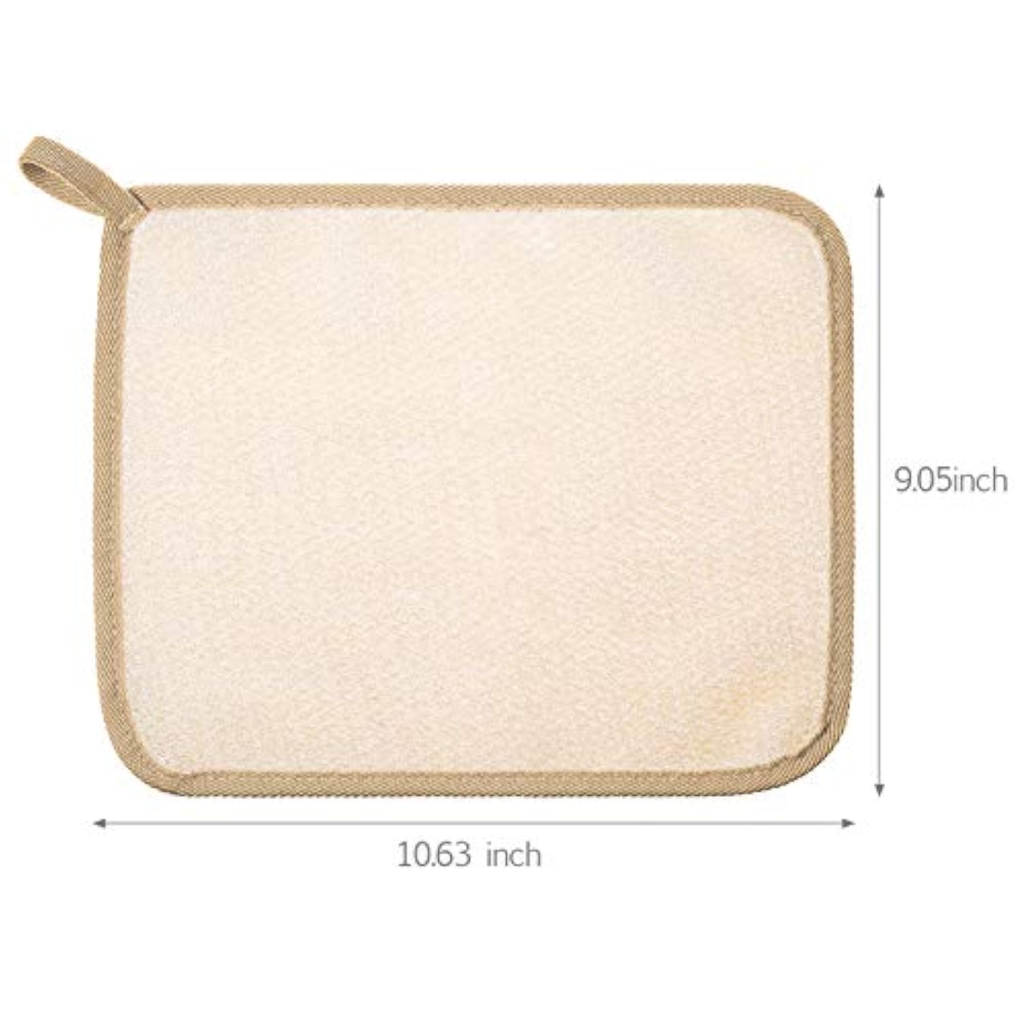 5 Pieces Exfoliating Face and Body Wash Cloths, Brown