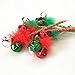 NUOLUX 6Pcs Red and Green Christmas Ballpoint Pen Themed Jingle Bell Pen for Christmas Holiday Festive Party Favors Gift Pens