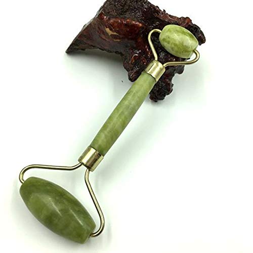 Massageador Facial Pedra Jade Rolo Massoterapia Anti Estresse e Anti Rugas