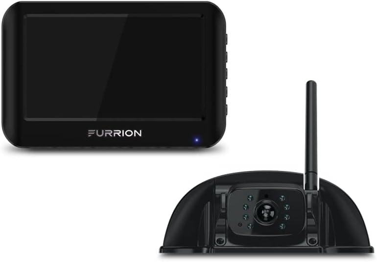 Furrion Vision S Sistema inalámbrico de cámara de respaldo para RV, monitor de 4,3", FOS43TASF | Conexión digital de 2,4 GHz, resolución de 720 x 480, visión nocturna, detección de movimiento, unidad trasera IP65, admite hasta 4 vistas