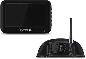 Furrion Vision S Wireless RV Backup Camera System with 4.3-Inch Monitor, 1 Rear Sharkfin, Infrared Night Vision, Wide-Angle View, Hi-Res, IP65 Waterproof, Motion Detection, Microphone - FOS43TASF