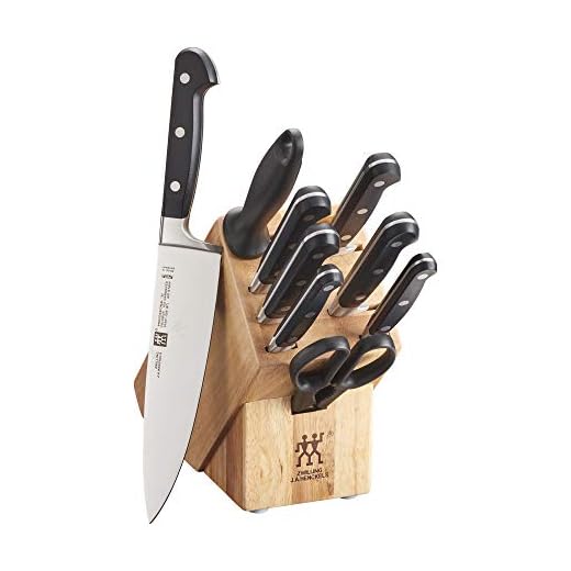 ZWILLING Professional S 10-Piece Razor-Sharp German Block Knife Set, Made in Company-Owned German Factory with Special Formula Steel perfected for almost 300 Years, Dishwasher Safe