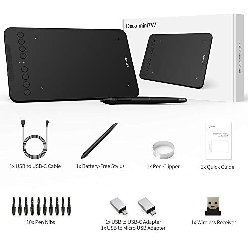 Wireless Drawing Tablet XPPen Deco mini7W Graphic Tablet Pen Tablet with 8192 Levels Pressure, 7 x 4 inch Artist Tablet for Online Teaching/E-Learning Compatible with Window/Mac/Android/Chrome/Linux by XP-Pen - Image 8