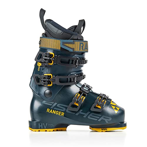 FISCHER Men's Ranger ONE 120 VACUUM GripWalk Alpine Freeride All Mountain On-Off-Piste Multi Performance Ski Boots, Dark Blue/Dark Blue, 28.5