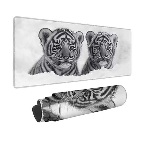 Tapis de souris grand format motif tigre une idée cadeau originale pour gamer