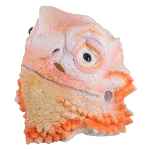 Masque de lézard amusant au design unique en latex souple pour adultes et ados